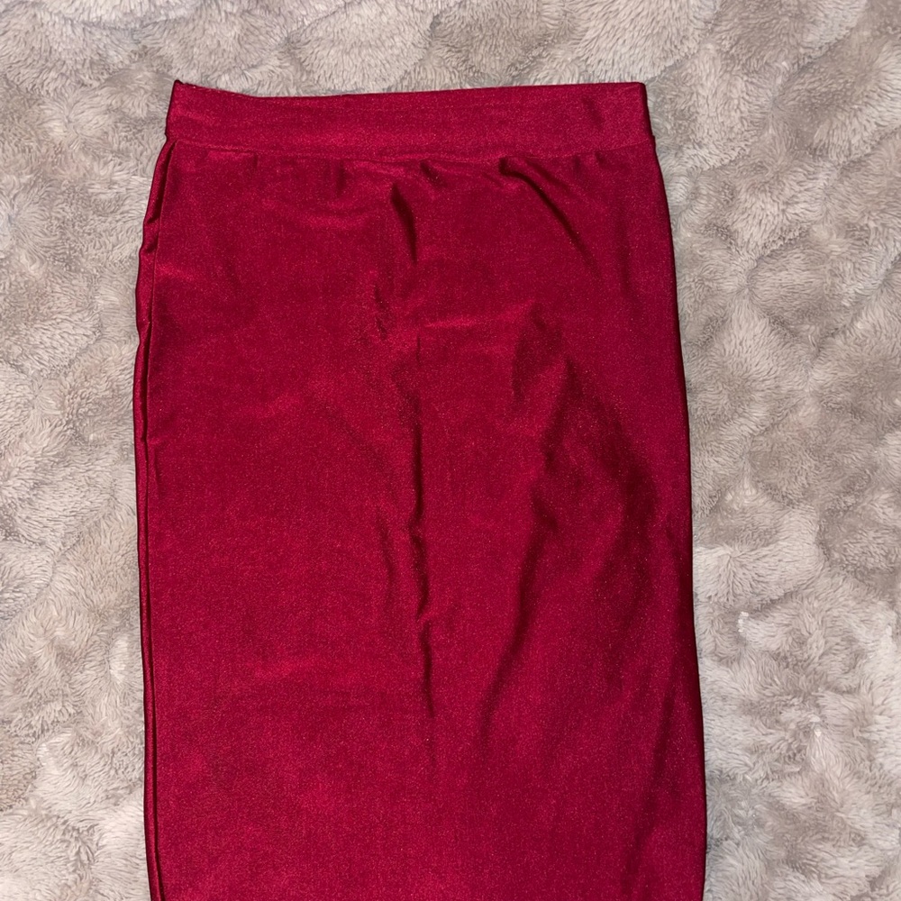 Beautiful Burgundy skirt stretch material